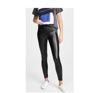High waisted faux leather leggings